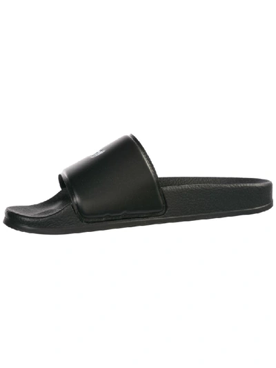 Shop Msgm Pool Slides In Nero