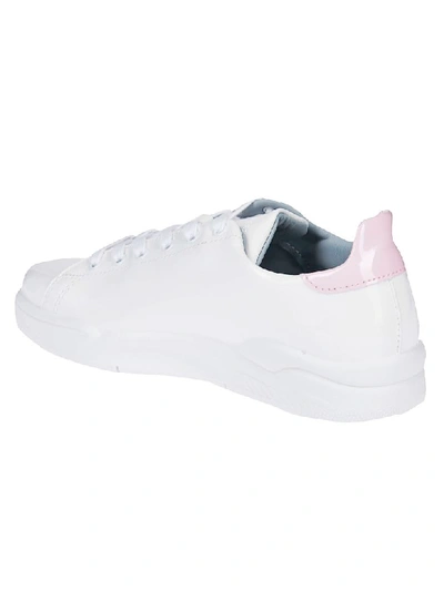 Shop Chiara Ferragni Heart Sneakers In White/pink