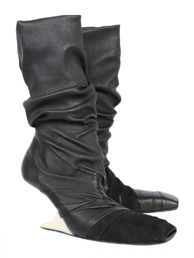 Shop Rick Owens Cantilevered Boots In Nero