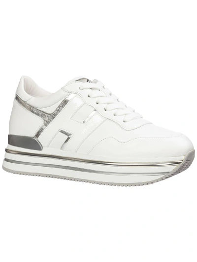 Shop Hogan Midi Platform Sneakers In Bianco