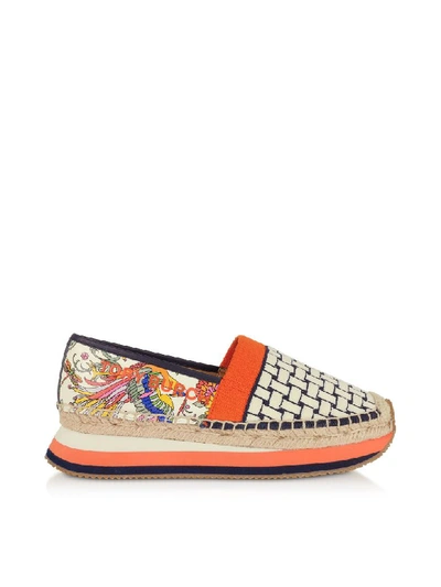Shop Tory Burch Daisy Slip-on Trainer Espadrilles In Ivory