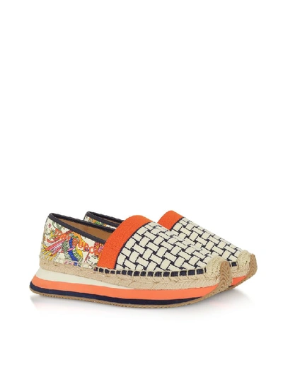 Shop Tory Burch Daisy Slip-on Trainer Espadrilles In Ivory