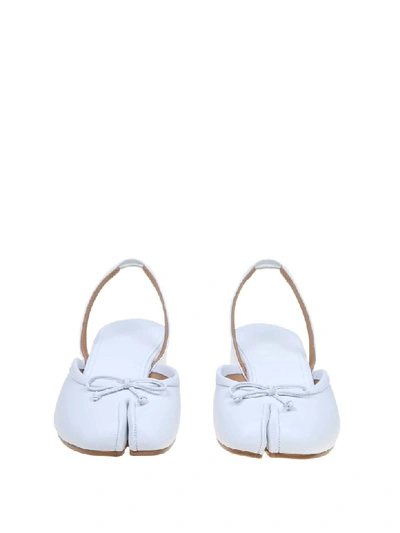 Shop Maison Margiela Ballerina In Leather White Color