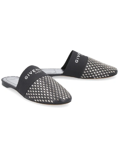 Shop Givenchy Bedford Leather Slippers In Black