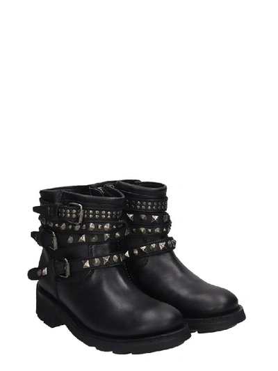 Shop Ash Tatum Combat Boots In Black Leather