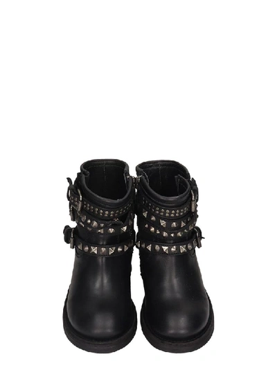 Shop Ash Tatum Combat Boots In Black Leather