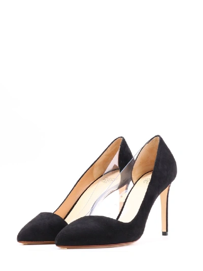 Shop Francesco Russo Décolleté Suede And Plexi In Black