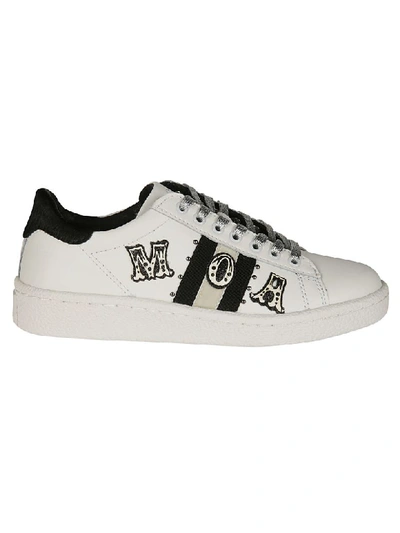 Shop Moa Master Of Arts Logo Patch Sneakers In White