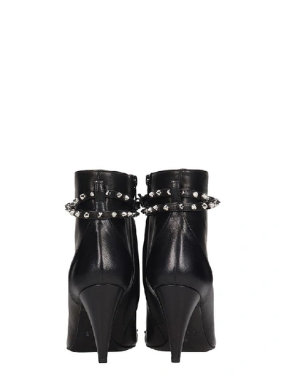 Shop Marc Ellis High Heels Ankle Boots In Black Leather