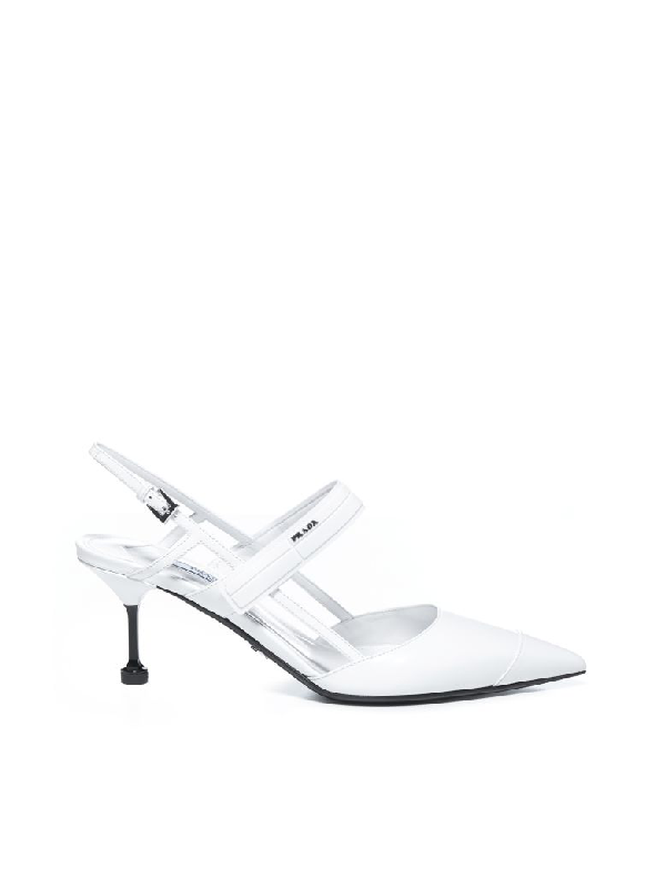 prada white slingback