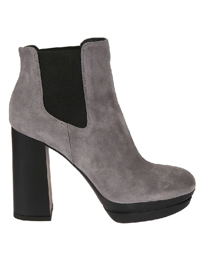 Shop Hogan Chelsea Ankle Boots In Grey