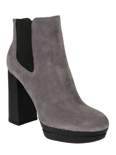 Shop Hogan Chelsea Ankle Boots In Grey
