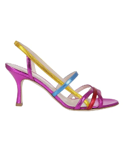 Shop Gia Couture Strappy Sandals In Multicolor
