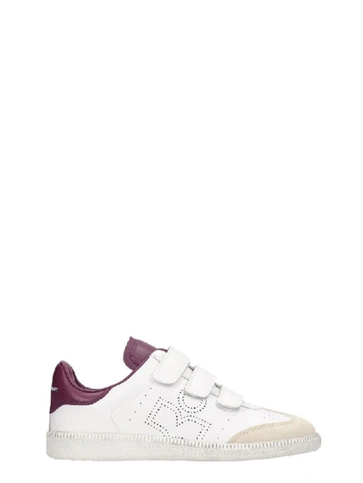 Shop Isabel Marant Beth Baskets Sneakers In White Leather