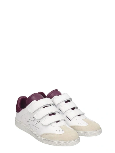 Shop Isabel Marant Beth Baskets Sneakers In White Leather