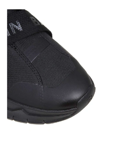 Shop Balmain B-troop Sneakers In Stretch Fabric In Black