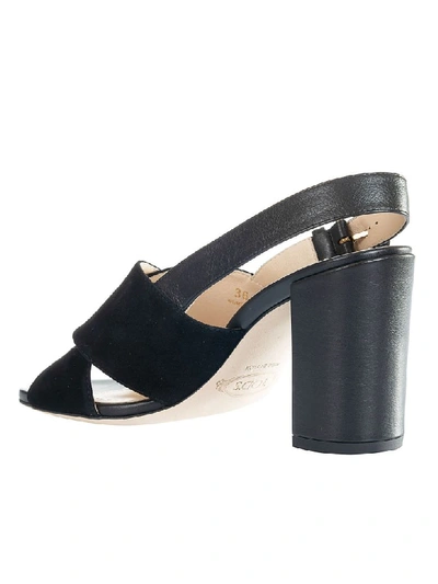 Shop Tod's Crisscross Sandals In Black