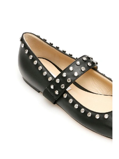 Shop Jimmy Choo Minette Flat Ballerinas In Black (black)