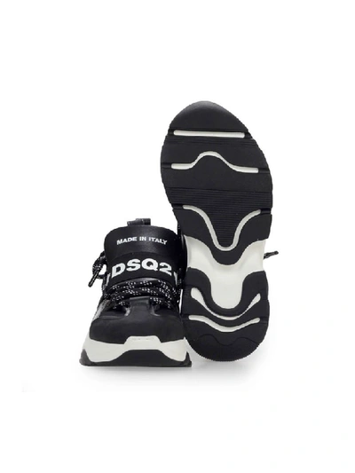 Shop Dsquared2 D Bumpy One Black Silver Sneaker In Nero/argento (black)