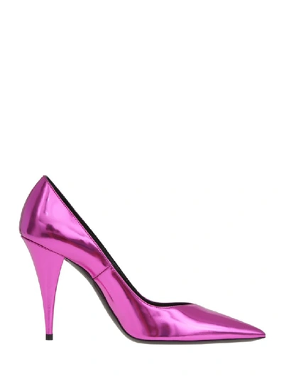 Shop Saint Laurent Pumps In Fuxia