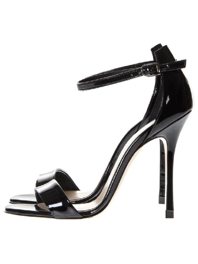 Shop Marc Ellis Black Patent High Leather Sandals