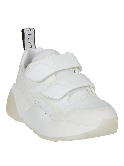 Shop Stella Mccartney Faux Leather Eclypse Sneakers In White