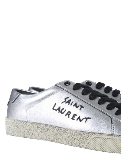 Shop Saint Laurent Classic Court Sneaker In Argento