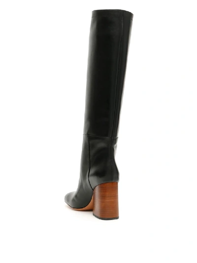 Shop Marni Leather Boots In Black (black)