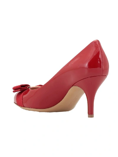 Shop Ferragamo Carla 70 Pumps In Red