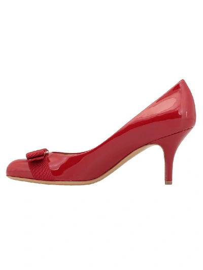 Shop Ferragamo Carla 70 Pumps In Red