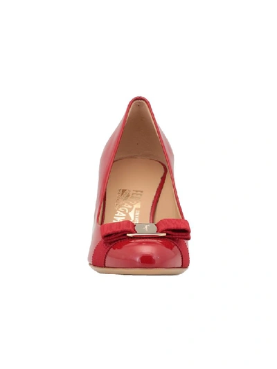 Shop Ferragamo Carla 70 Pumps In Red