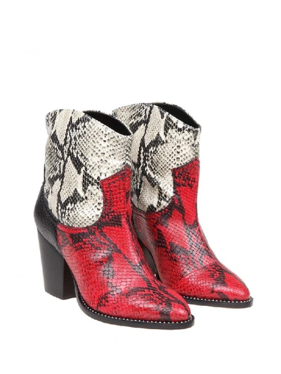 Shop Schutz Texano Boot In Leather Color In Red