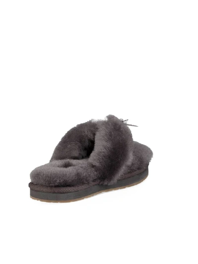 Shop Ugg Grey Fluff Flip Flop In Grey (grey)