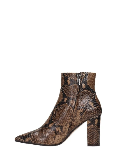Shop The Seller High Heels Ankle Boots In Brown Leather
