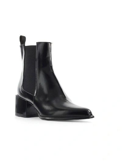 Shop Roberto Festa Black Leather Rania Chelsea Boot In Nero (black)