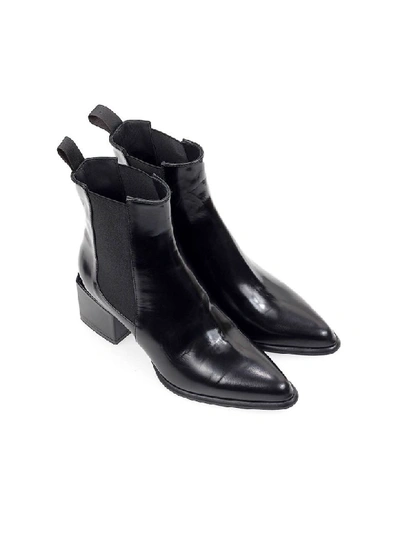 Shop Roberto Festa Black Leather Rania Chelsea Boot In Nero (black)