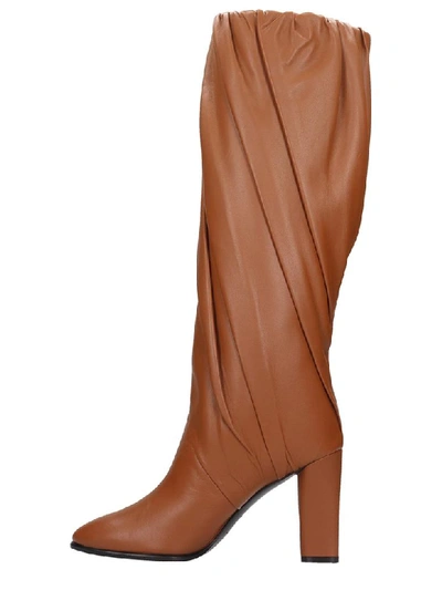 Shop Givenchy High Heels Boots In Brown Leather