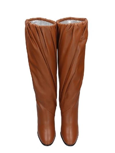 Shop Givenchy High Heels Boots In Brown Leather