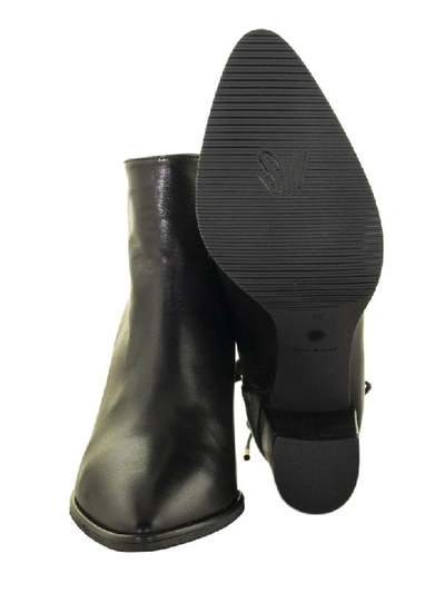 Shop Stuart Weitzman Gardiner Leather Boots In Black