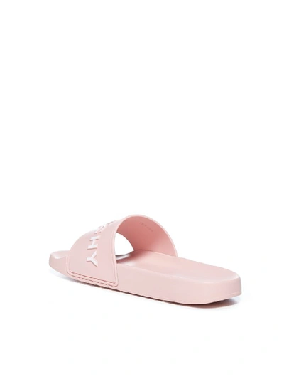 Shop Givenchy Slide Flat Shoes In Nude Pink