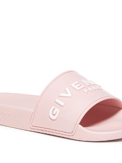 Shop Givenchy Slide Flat Shoes In Nude Pink