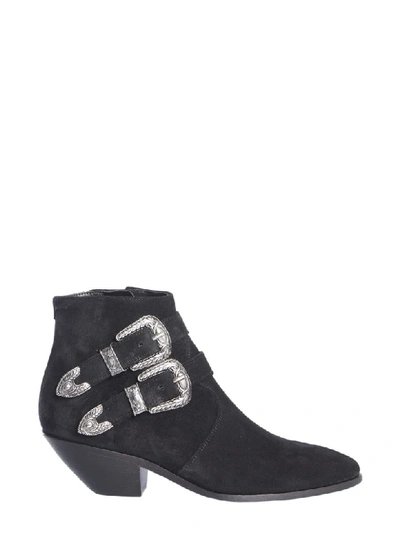 Shop Saint Laurent Texano Boots In Nero