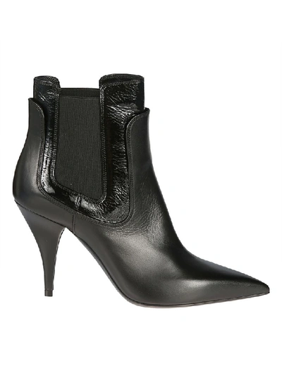 Shop Casadei Layered Ankle Boots In Nero
