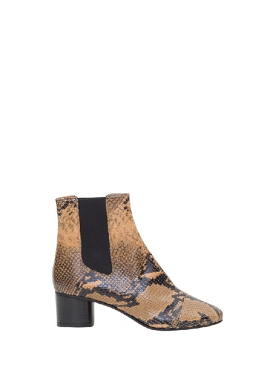 Shop Isabel Marant Danae Ankle Boots In Marrone