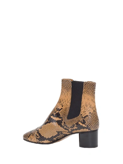Shop Isabel Marant Danae Ankle Boots In Marrone
