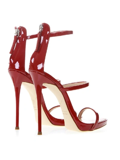 Shop Giuseppe Zanotti Harmony Red Leather Sandals