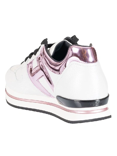 Shop Hogan H222 Sneakers In White/pink