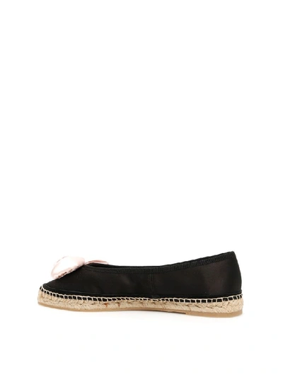 Shop Roger Vivier Rose Button Espadrilles In Nero Rosa (black)