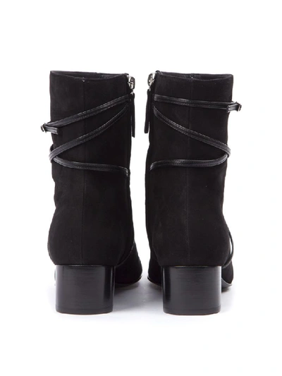 Shop Giuseppe Zanotti Prue Black Suede Ankle Boots