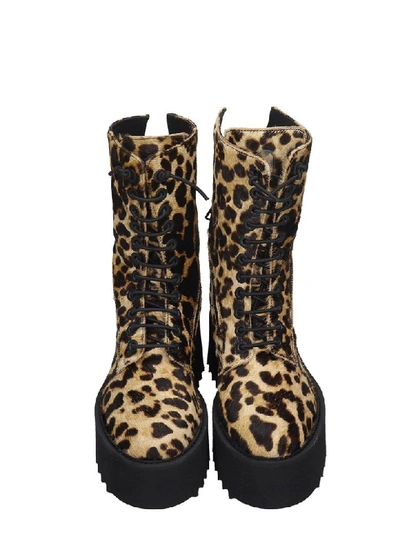 Shop Bruno Bordese Ripple Boot Combat Boots In Animalier Pony Skin